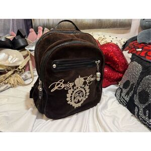 Vintage y2k pink velour juicy couture backpack
